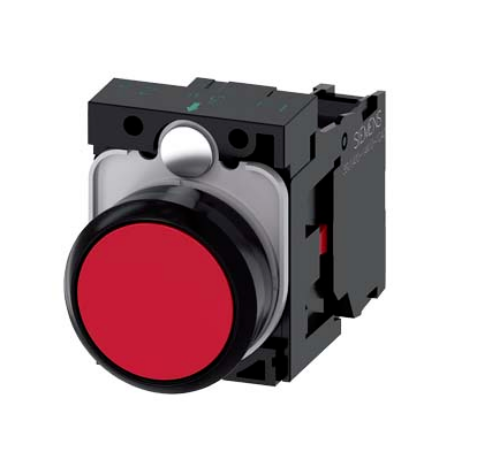 Изображение Surunupp 3SU, PUNANE, madal, 1NC, adapter, IP67, Siemens 