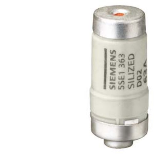 Изображение SILIZED FUSE LINK 400 V GR,SEMICOND.PROTECT.GR.D02 63 A ( min 10 tk ), Siemens 