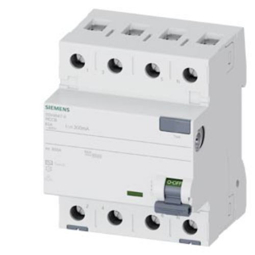 Изображение Rikkevoolukaitse 5SV, 4P, 80A, 300mA, AC, Siemens 