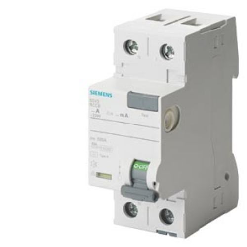 Изображение Rikkevoolukaitse 5SV, 2P, 40A, 30mA, A, N vasakul, Siemens 