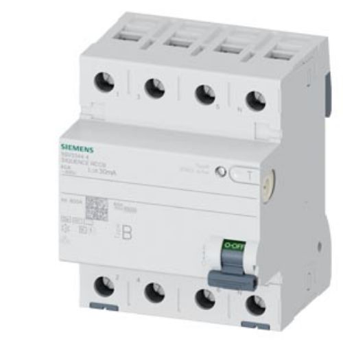Изображение Rikkevoolukaitse 5SV, 4P, 40A, 30mA, B, Siemens 