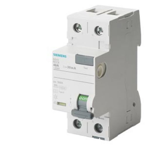 Изображение Rikkevoolukaitse 5SV, 2P, 25A, 30mA, A, Siemens 