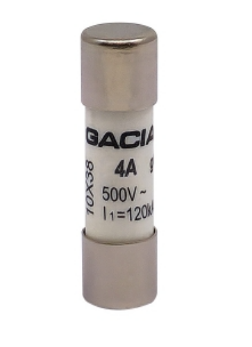 Изображение Silindriline sular 10x38, 4A, gG, 500VAC, Gacia 