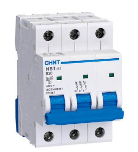 Изображение Moodulkaitselüliti NB1, 3P, 20A, B, 6kA, Chint 