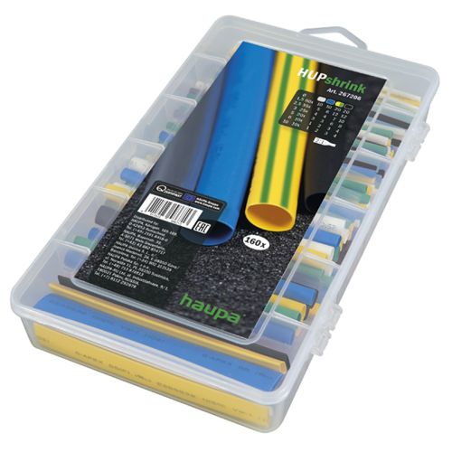 Изображение Termokahanev toru komplekt karbiga, liimita, 10cm, 2:1, 160tk, Haupa 