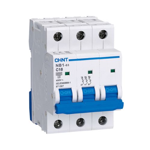 Изображение Moodulkaitselüliti NB1, 3P, 16A, C, 6kA, Chint 