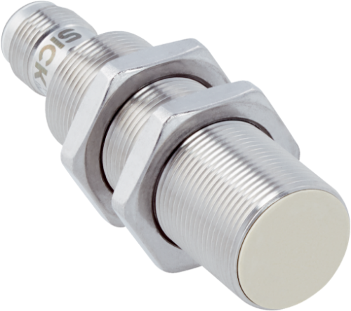 Изображение Ind.andur IMF, M18, Sn=8mm, Shielded, PNP-NO, kere 65mm, pistik M12 4-pin, SICK 