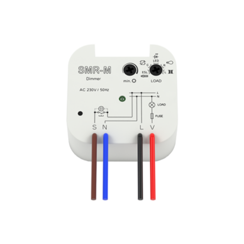 Изображение Dimmer (seadmetoosi) SMR-M, universaalne, 4 juhet, välj. 2xMOSFET(pooljuht), 160W, Elko 