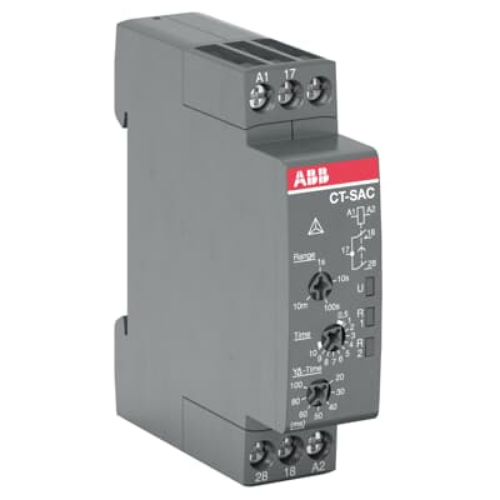 Picture of Aegrelee CT-SAC, Täht-kolmnurk (Star-delta), 1CO, 0.05s-10min, 380-415VAC, ABB 