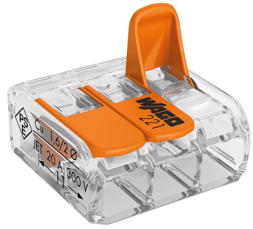 Изображение Ühendusklemm WAGO 3x0.2-4.0 mm² avatav, peen.-, jämekiud ja plank juhtmele Cu 
