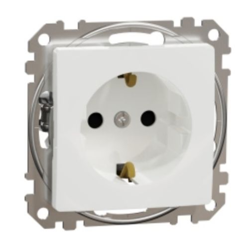 Изображение Pistikupesa 1-ne, m-ga, lapsekaitsmega, vedruklemm, IP20, valge, SEDNA DESIGN  