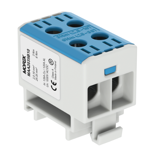 Изображение Hargnemisklemm OTL35-2, sinine, 2xAl/Cu 2,5-35mm², 1000V, Morek 