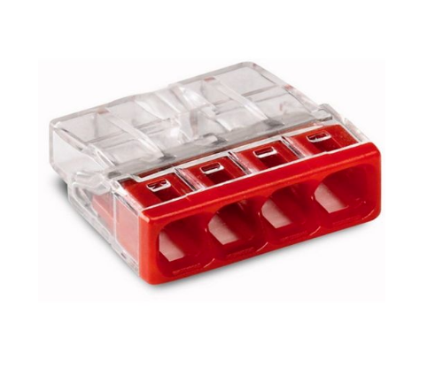 Picture of Ühendusklemm WAGO 4x0.5-2.5mm2 Cu läbipaistev 