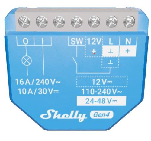 Picture of Shelly 1 Gen4, Wi-Fi 2.4 GHz, BT, Zigbee, relee 16A NO, Shelly 