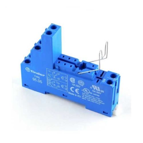 Picture of Releepesa 95.05, 1 ja 2 CO kontakti, metall.fiksaator, DIN-latile, kruviklemm, Finder 