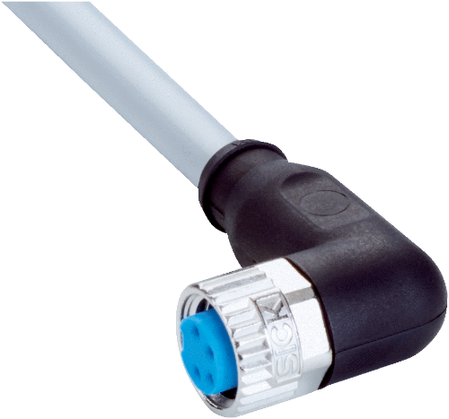 Picture of Andurikaabel PVC+ pesa 90°, A-coded, ( 3m + M8 4-pin ), SICK 