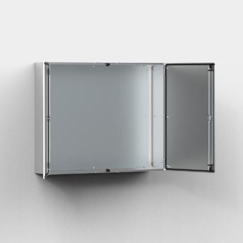 Изображение Roostevaba metallkilp 1000x1000x300 IP55 mont. plaadiga, kahe uksega, nVent Hoffman 