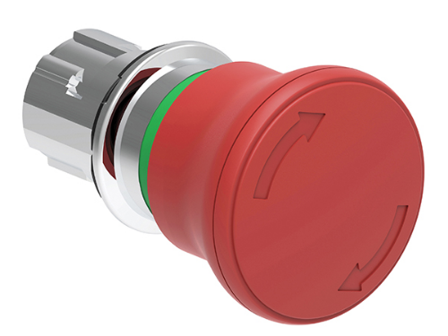 Picture of Surunupp seen LPS, metall, AVARII-STOP, PUNANE, fikseeruv, ø40mm IP66, adapterita, Lovato 