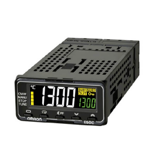 Picture of Temp.kontroller E5CG, Sis: univers. Välj: 1x relee, 1x alarm, vedruklemm, 100-240VAC, Omron 