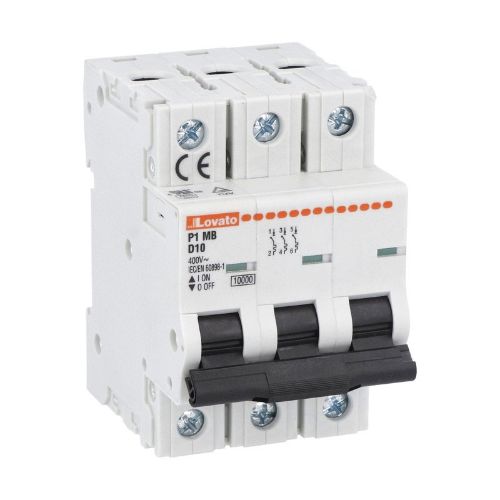 Picture of Moodulkaitselüliti P1MB, 3P, 50A, D, 10kA, UL1077, Lovato 