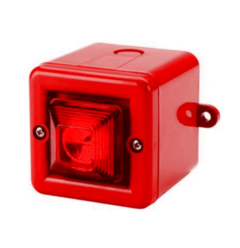 Picture of Sireen + indik vilkuv LED PUNANE, 100dB (1m), 10 tooni, 24VDC, IP66, e2s 