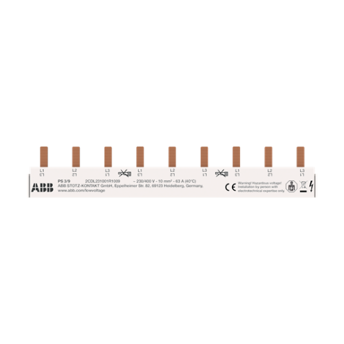 Picture of Voolukamm 3P, 10mm², L1 L2 L3, PIN, 9m, ABB 