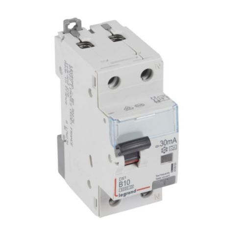 Изображение Kombikaitselüliti (RCBO) DX3, 1P+N, 10A, B, 6kA, A, 30mA, 2mod, Legrand