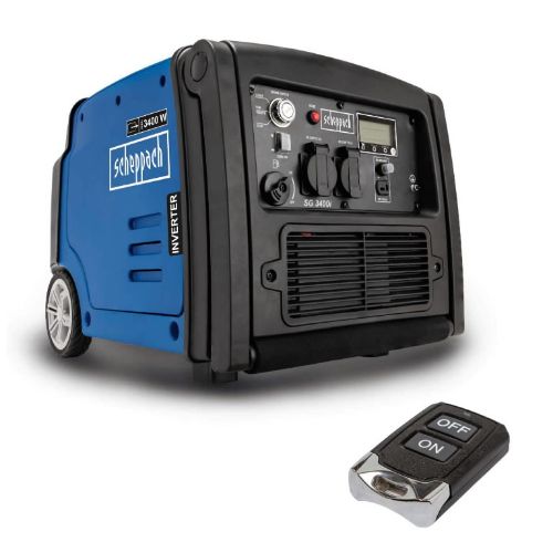 Picture of Inverter generaator SG3400i kaugjuhtimispuldiga, 1F 3,4kW, 2x230V, Scheppach 