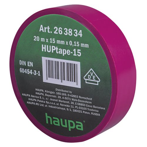 Picture of PVC Isoleerteip Lilla 20m15mm -30c-+105c UV-kindel Haupa 