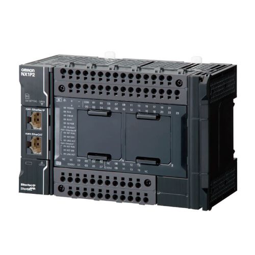 Picture of Sysmac NX1P kontroller 24Dl, 16DO(PNP), 1.5MB mälutherCAT, EtherNet/IP, +2 serial 