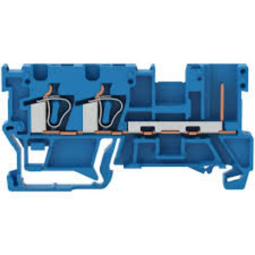 Picture of Vedruklemm 2.5mm² (1 sisse/2 välja), 24A, sinine, WAGO 
