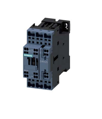 Picture of Kontaktor 3P, 11kW, 25A/AC-3, 24VDC, diood, 1NO+1NC, S0, vedruklemm, Siemens 