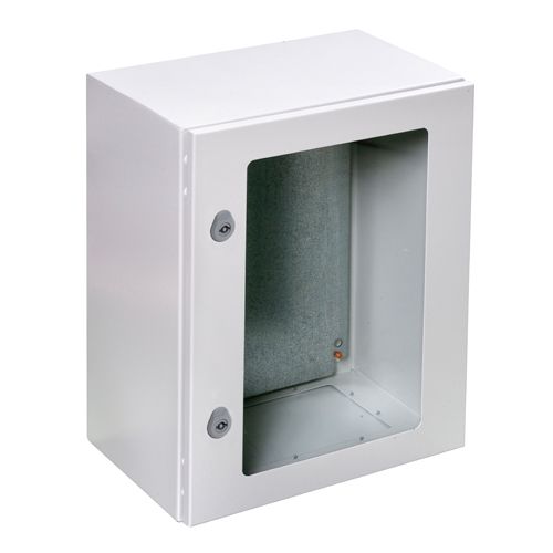 Picture of Metallkilp 500x500x300 transp. uks IP66 mont. plaadiga. Adapterplaat TF1440, IDE 