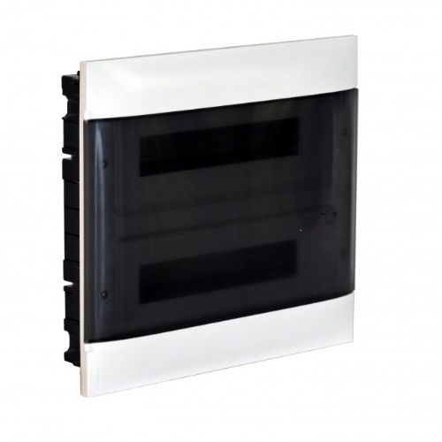 Picture of Süvistatav moodulkilp kiviseina Practibox S, transparent uks 36m(2x18), IP40, PE/N latiga, Legrand 