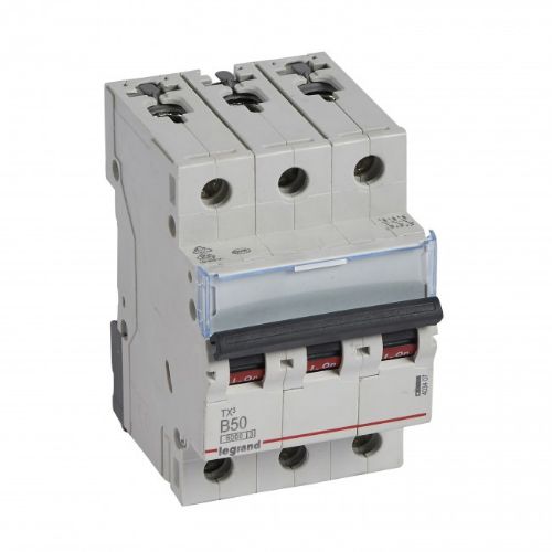 Picture of Moodulkaitselüliti TX3, 3P, 50A, B, 6kA, Legrand 