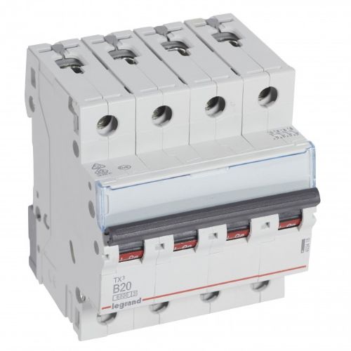 Picture of Moodulkaitselüliti TX3, 4P, 20A, B, 6kA, Legrand 