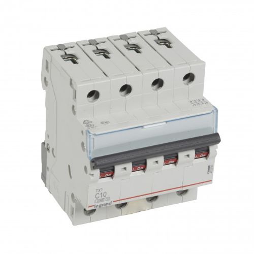 Picture of Moodulkaitselüliti TX3, 4P, 10A, C, 6kA, Legrand 