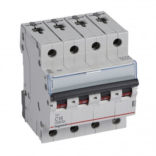 Picture of Moodulkaitselüliti TX3, 4P, 16A, C, 6kA, Legrand 