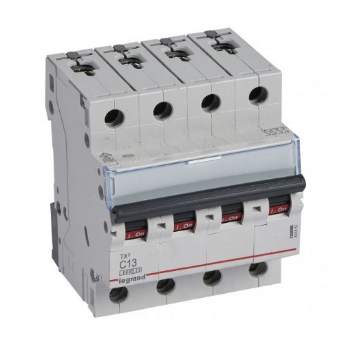 Picture of Moodulkaitselüliti TX3, 4P, 13A, C, 6kA, Legrand 