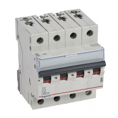 Picture of Moodulkaitselüliti TX3, 4P, 2A, C, 6kA, Legrand 