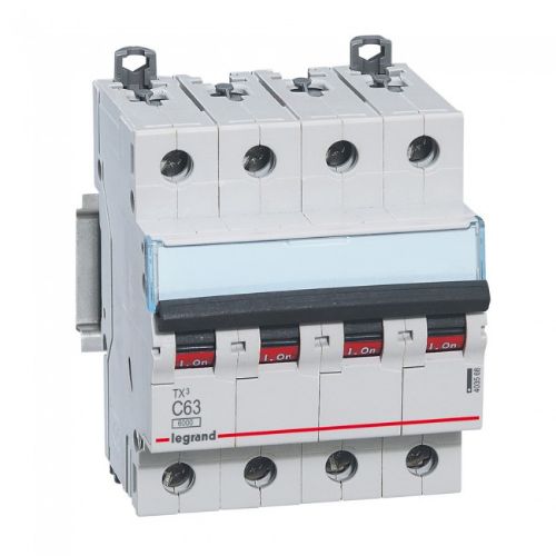Picture of Moodulkaitselüliti TX3, 4P, 63A, C, 6kA, Legrand 