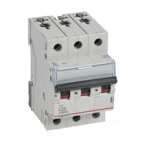 Picture of Moodulkaitselüliti TX3, 3P, 25A, C, 10kA, Legrand 