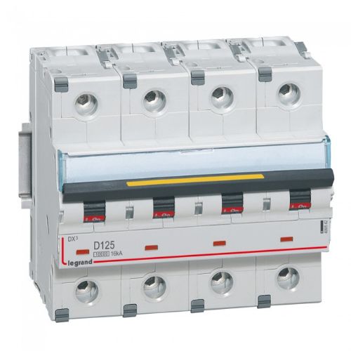 Picture of Moodulkaitselüliti DX3, 4P, 125A, D, 10kA/16kA, 6mod, Legrand 