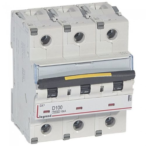 Picture of Moodulkaitselüliti DX3, 3P, 100A, D, 10kA/16kA, 4.5mod, Legrand 