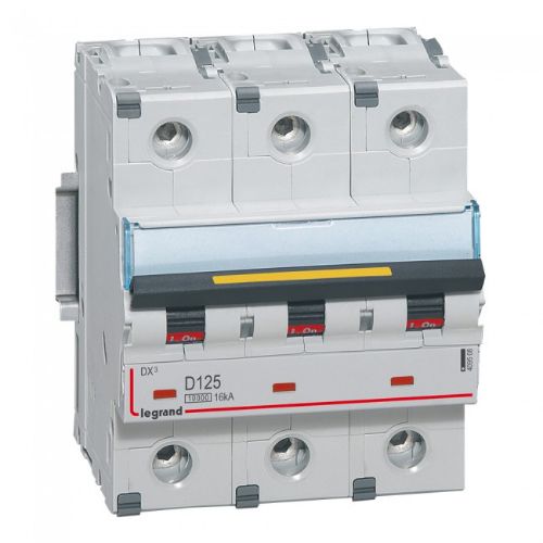 Picture of Moodulkaitselüliti DX3, 3P, 125A, D, 10kA/16kA, 4.5mod, Legrand 