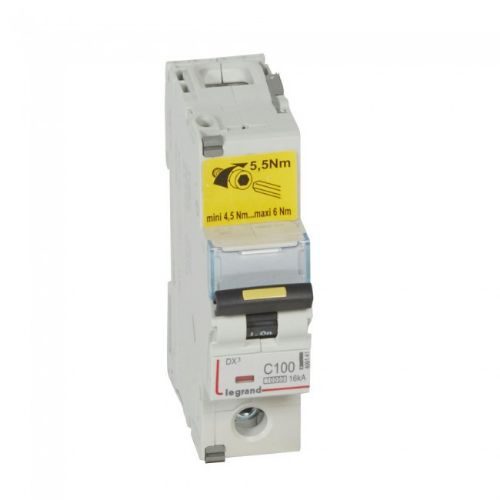 Picture of Moodulkaitselüliti DX3, 1P, 100A, C, 10kA/16kA, 1.5mod, Legrand 