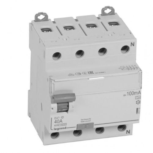 Picture of Rikkevoolukaitse DX3-ID, 4P, 40A, A, 100mA, Legrand 