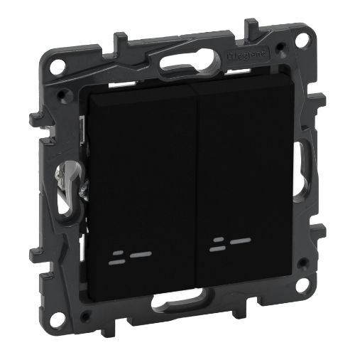 Picture of Grupilüliti tulega klahviga, 10A 230V must matt, vedrukl. süv. IP20, NILOE STEP, LEGRAND  