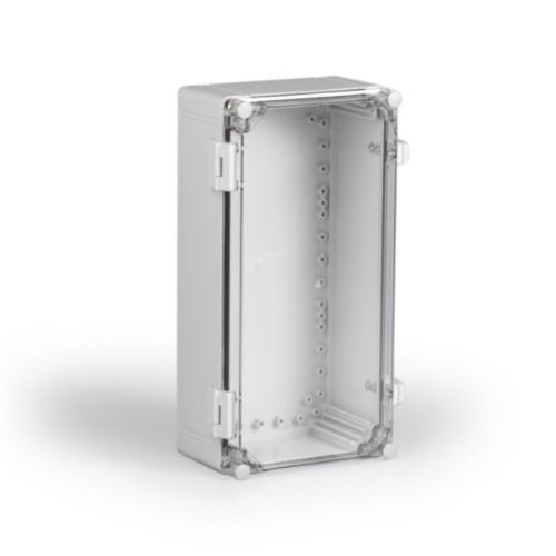 Picture of Polükarbonaatkarp CUBO W 400x200x132mm, IP66/67, läbipaistva kaanega, uks hingedel, Ensto 