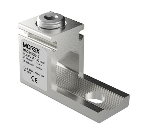 Picture of Seadmeklemm OT150, M12, 1xAl/Cu, 16-150mm², Morek 